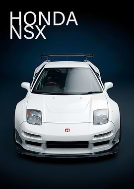 White Honda NSX Front View