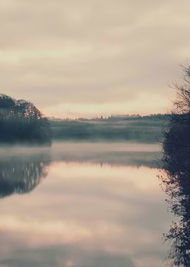 Misty Lake at Dawn