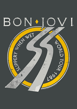 Bon Jovi Slippery When Wet Tour Logo