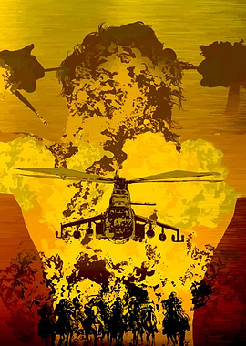 Rambo Military Helicopter and Riders