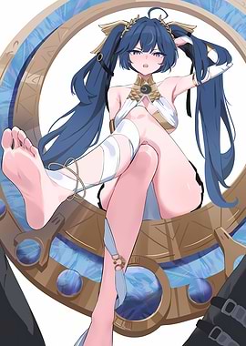 Wuthering Waves: Girl on Ornate Wheel