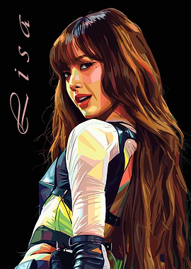 Lisa from Blackpink Digital Portrait