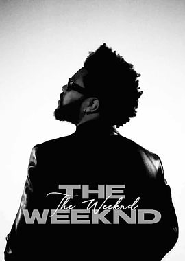 The Weeknd Black and White Portrait