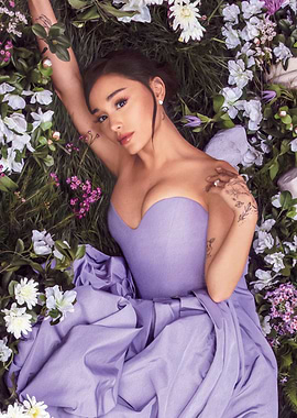 Ariana Grande in Floral Setting