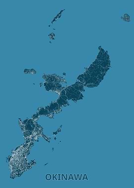 Okinawa Island Detailed Map
