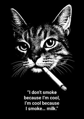 Cool Cat Smokes Milk