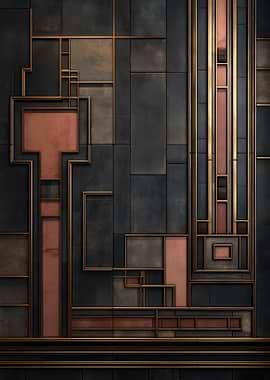Art Deco Geometric Panel
