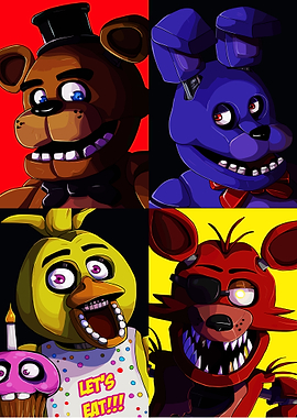 Five Nights at Freddy's Characters Collage