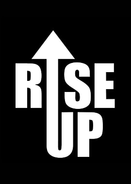 Rise Up Text with Arrow