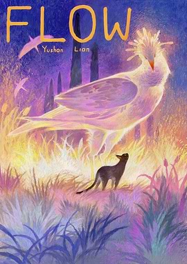 Flow: Bird and Cat in Field