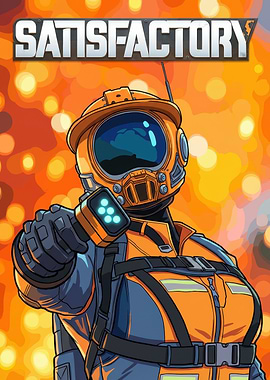 Satisfactory Game Character Illustration