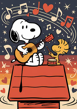 Snoopy and Woodstock Musical Duo