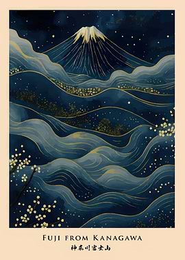 Fuji from Kanagawa Japanese Art
