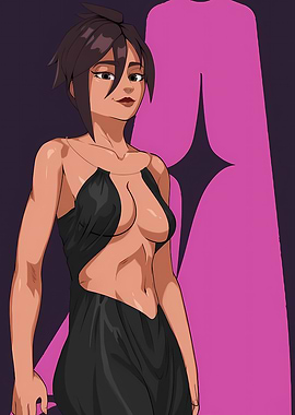 Dispatch: Woman in Black Dress Illustration