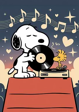 Snoopy and Woodstock Vinyl Record