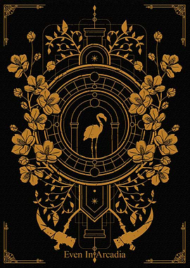 Even In Arcadia Flamingo Art