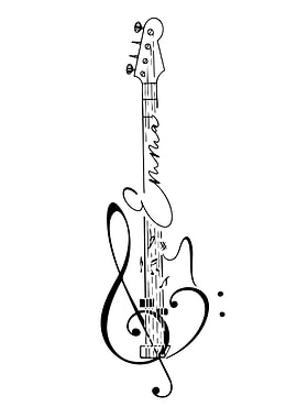 Guitar Treble Clef Musical Art