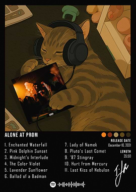 Cat Listening to Alone at Prom