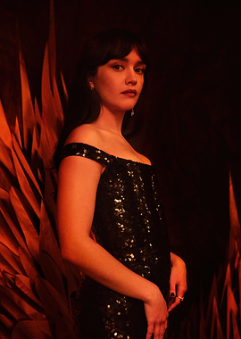 olivia cooke in Sequin Dress Portrait