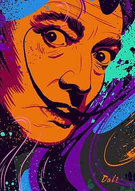 Salvador Dali Pop Art Portrait