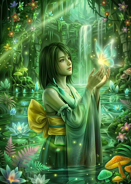 Fantasy Yuna and Butterfly