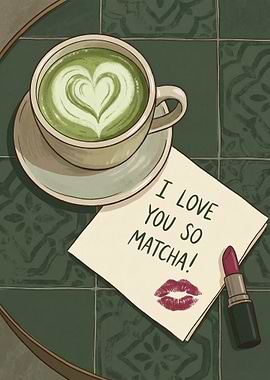 I Love You So Matcha Art