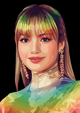 Lisa from Blackpink digital portrait