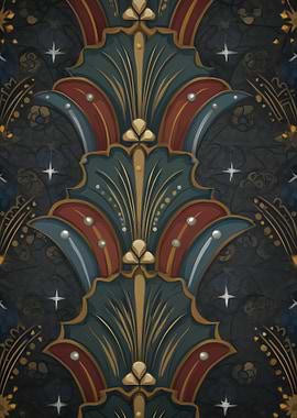 Art Deco Floral Pattern
