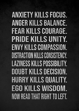 Motivational Text Art on Dark Background v16