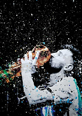Lionel Messi Kissing World Cup Trophy