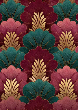 Floral Art Deco Pattern