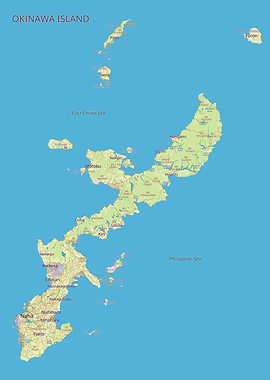 Okinawa Island Map