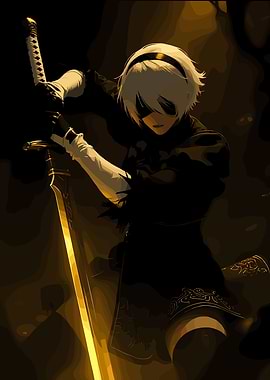 2B Nier Automata with Sword