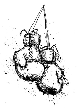 Hanging Boxing Gloves Sketch