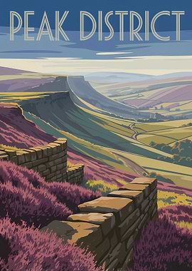 Peak District Landscape Art Print
