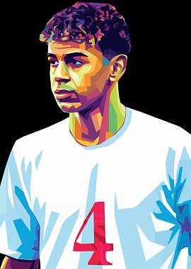 Colorful Portrait of Soccer Player