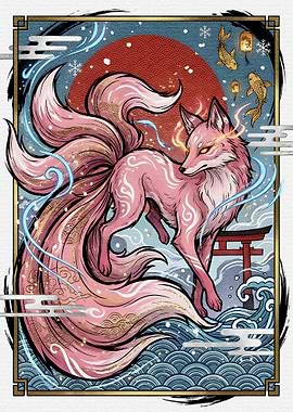 Nine-tailed Fox Illustration