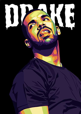 Drake Pop Art Portrait