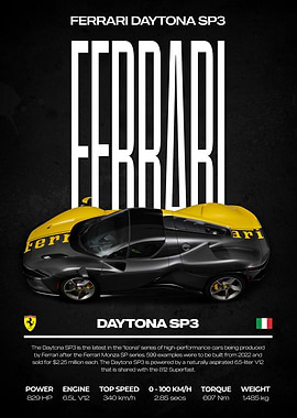 Ferrari Daytona SP3 Poster