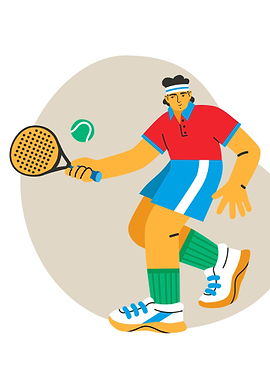 Tennis Player Illustration
