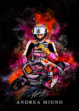 Andrea Migno Motorcycle Racing Portrait