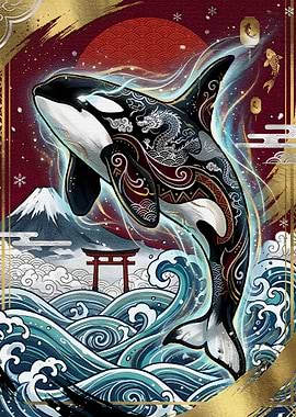 Japanese Orca Art