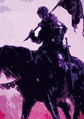 Knight on Horseback with Banner