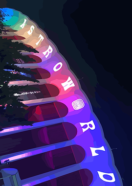 Astroworld Sign Night