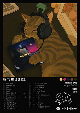 Cat Listening to Lil Baby's Album