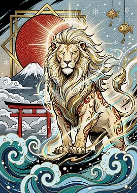 Komainu Lion-Dog Guardian Spirit Art