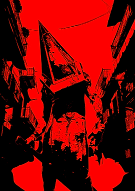Pyramid Head in Red and Black