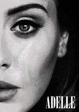 Adele Portrait Engraving