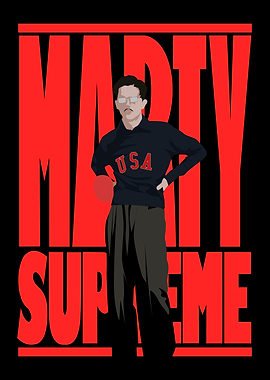 Marty Supreme minimalist movie poster