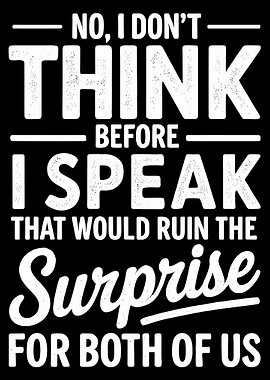 Funny Quote Poster, Sarcastic Humor Wall Art, Vintage Typography Print for Home or Office